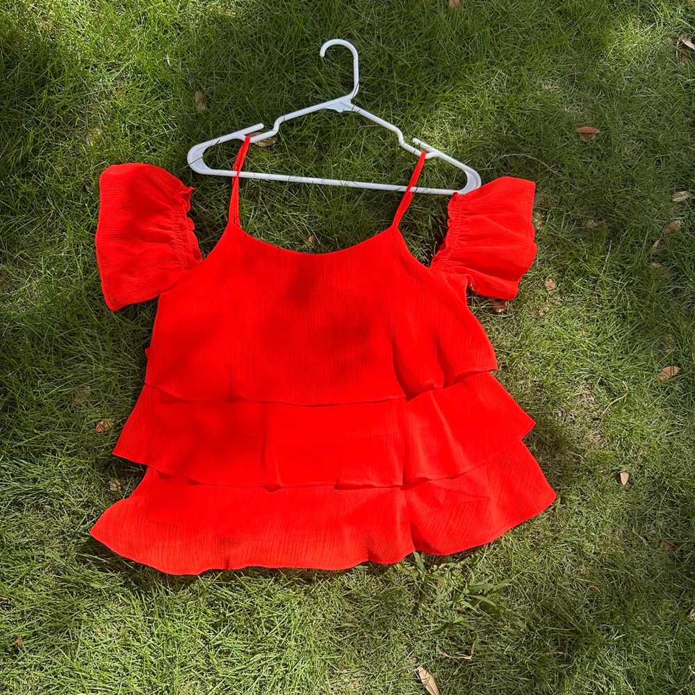 Vibrant Ladies  Ruffle Top